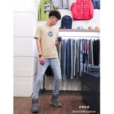 重磅Air-Force復古戰機短tee-卡其色寬鬆版型舒適透氣短袖上衣, 1個, S號