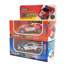 다이캐스팅 풀백기능 소방차 + 경찰차, 혼합, 1개