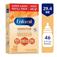 엔파밀 센시티브 베이비 포뮬라 Enfamil Sensitive Baby Formula with DHA Iron & Prebiotics, 833g, 1개