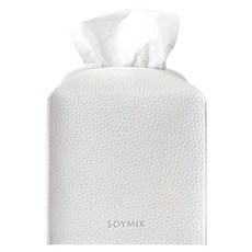소이믹스 가죽 미니 각 티슈 케이스 냅킨케이스 커버, 화이트