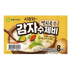 코스트코 이가자연면 감자수제비 + 사은품(털슬리퍼) 증정, 186.5g, 8개