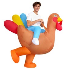 ELUUGIE 공기 주입식 코스튬 코스프레 의상 성인/할로윈/크리스마스 파티/추수감사절(터키)