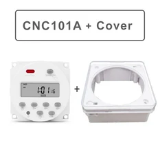타이머 릴레이 CN101A LCD 시간 스위치 110VAC 220VAC 12VDC 24VDC 48VDC 가로등 광고판 전원 공급 장치 방, 01 24VDC, 03 CN101A and Cover