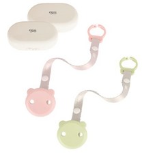 티지엠 국산 곰돌이 노리개 홀더 2종 + 케이스 랜덤 2종 세트, Coral pink + olive, 3개