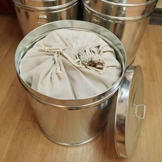 陳皮儲存密封罐特厚茶葉桶，圓形防蟲防潮家用大容量鐵皮桶，20斤30斤可選, 70斤裝 (高43cm寬38cm), 1個