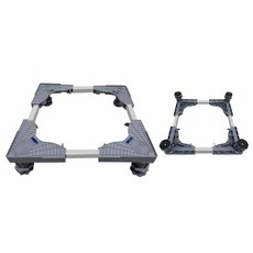 極美家居 洗衣機底座 灰色標準四腳款 可調尺寸高度 穩固防滑支撐架, 1個, 灰色-標準4腿【升級固定款】,超商單筆限2入, 4腿