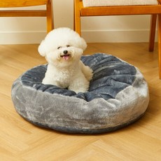 펫토리아 빅사이즈 극세사 강아지 고양이 플러시 원단 쿠션 방석, 블루그레이, 1개