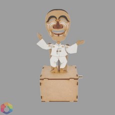 4보급창고 DIY 조립 오르골 하회탈 나무오르골, 단품