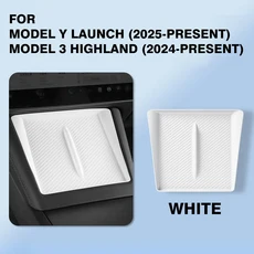 테슬라 모델 Y 출시 2025 모델 3 2024 하이랜드 무선 충전 실리콘 패드 커버 센터 컨트롤 하단 매트, 01 White