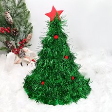 (별별창고) 크리스마스 트리모양 고깔 이벤트모자 모루 파티소품 연말행사 won+82221BA, 클스모루모자 실버