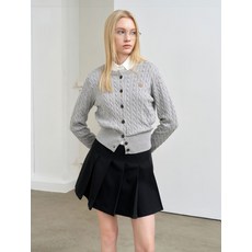 브랜드정품 제너럴아이디어 GENERALIDEA 시그니처 슈퍼파인 울 케이블 가디건 LIGHT MELANGE GREY WBD3L04505 252589