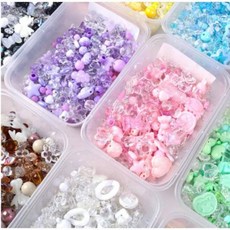 비즈스쿱 비즈공예 비즈공예세트 꽃비즈 비즈, 1개, 퍼플