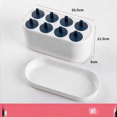 DFMEI 自制雪糕模具做冰棒冰棍家用兒童冰淇淋冰糕磨具凍冰塊儲冰盒, 1個, 白外盒8支圓形硬底80030-8:如圖