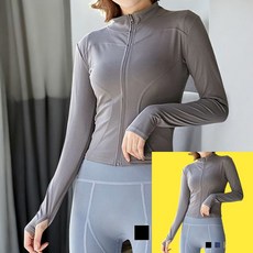 슬림한 허리라인 요가 기모 집업 요가상의긴팔 요가집업 요가긴팔 요가복긴팔