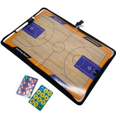 마카펜 접이식 지퍼 농구 작전판 자석 폴더형 학교 농구 전술판, 1개