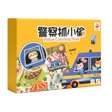 親子互動警察抓小偷圖形匹配遊戲 益智玩具 思維訓練 注意力訓練 雙人對戰 反應力訓練數學教學 視覺追蹤 匹配訓練, 警察抓小偷, Multicolor
