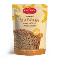 미스 존스 베이킹 바나나 브레드 & 머핀 믹스 - 통곡물 50% 낮은 설탕 Miss Jones Baking Co Banana Bread & Muffin Mix 10.57 O, 1개, 350.12g