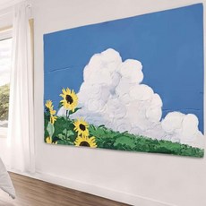 푸름살림 갤러리 침실 꾸미기 대형 패브릭 포스터 해바라기 L, 상세페이지 참조