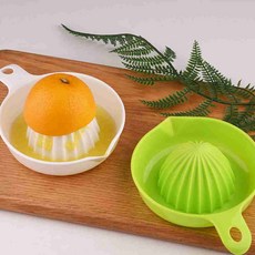 주방 손잡이 감귤 착즙기 플라스틱 과일즙기 수제주스기, 화이트