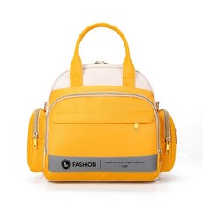 時尚媽咪包母嬰背包 2023新款大容量多功能外出輕便雙肩斜挎媽媽包, 科洛黃