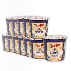 밥스 레드 밀 프리 오트밀 컵 블루베리 & 헤이즐넛 70.9g (12개 팩), 70g, 1개