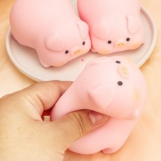 핑크돼지 말랑이 장난감 모찌 스퀴시 주물럭 놀이, 1개