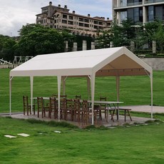 차고지 텐트 천막 캐노피 3x5m 임시차고 쉘터 농막 천막사, 1, O. 폐쇄없이 6x4