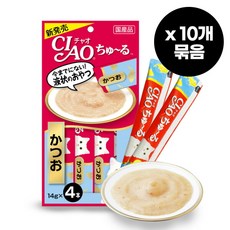 희동이네 고양이 간식 이나바 챠오츄르 4P SC-72 가다랑어맛 10팩, 가다랑어, 56g, 10개