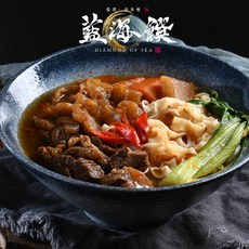 藍海饌 冠軍牛肉麵 2入/盒, 1個, 麻辣半筋半肉麵2入/盒