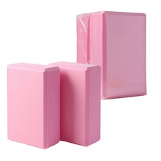 OW 요가블록 요가용품 스트레칭 폼블럭 필라테스 트레이닝 2개입, 핑크, 1개