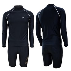 TS스포츠 남성용 긴팔 래쉬가드+4부 바지 수영복 세트 TSAM-CP 23042+1932