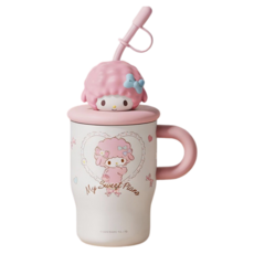 StarR 산리오 캐릭터 피규어 스트로우 핸들 텀블러 3535, 1개, 500ml, 마이 스윗 피아노