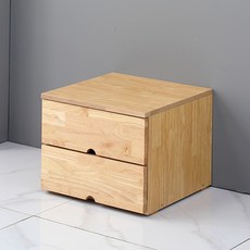 알파침대 몬드 원목 협탁 미니 서랍장, 1개, 내추럴_2단