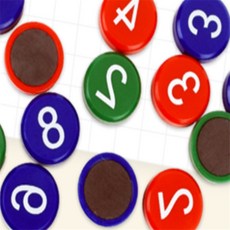 마음달빛 원형 숫자자석 숫자공부, 파랑