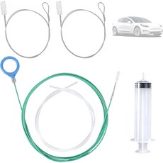 BOXOB 5pcs 선루프 배수구 청소 도구 오거 및 호스 원형 핸들 디자인 튜브 청소기 자동차 와이퍼 언클로거용 300cm8인치 롱 파이프