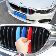 BMW 5시리즈 그릴 커버 키드니 삼색 클립 튜닝 용품 F10 G30 G60 호환, 5시리즈 G30(18-20), 1세트