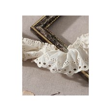 퀼트스타 [주름]상큼앵두 주름 면자수레이스_내추럴 104, 1개, 내추럴