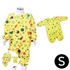 키즈맘아트 미술가운 전신 컬러 코끼리 S, 상세페이지 참조