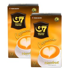 G7 卡布奇諾榛果即溶咖啡隨身包, 18g, 12條, 2盒