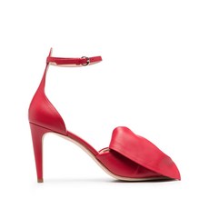 레드(V) 보우 디테일 펌프스 90mm