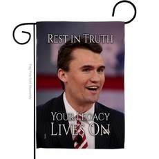 YourLEG 레그acyLivesON 온RestInTruth깃발마당표지판벽걸이장식홈현관찰리커크포스터캔버스인용구WeTHE 더PeopleSignFreedom애국심기념장식정원기념선물, YourLEG 레그acyLivesON 온RestInTr