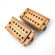 6스트링 험버커 기타 픽업 세트 메이플 로즈우드 우드 커버 더블 코일 일렉트릭 교체용 ST SG 호환, 01 Cover Maple Wood