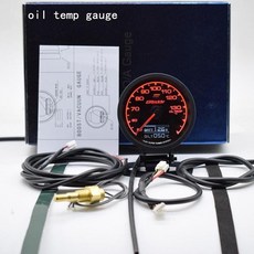 臺灣汽車改裝三聯錶 水溫轉速油壓油溫電壓渦輪增壓賽車儀錶 通用 汽車改裝儀錶 數字顯示改裝儀錶 賽車儀錶, 油溫表, 1個