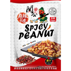 關公麻辣花生，台灣在地花生，香辣夠味，獨立包裝，休閒零食首選, 100公克, 1個