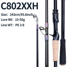 PURELURE SHARPEN 롱 스피닝 및 캐스팅 소프트 루어 FUJI 부품 베이스 파이크 낚싯대 릴 XF MF 액션 로드, 07 RHS684MLMF