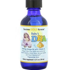 캘리포니아골드뉴트리션 DHA 1050mg 오메가-3 비타민 D3, 59ml, 1개