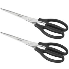 1+1 파쿠젠 다용도 양손 주방가위 업소용 고기가위, 블랙, 1세트