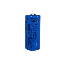 flitter 16340배터리 800MAH 충전건전지 3.7V 충전지 충전배터리 보호회로 밧데리, 1개, 1개입