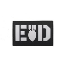 桃園出貨-戶外運動包配章拆彈部隊EOD徽章PVC滴章臂章魔鬼氈防水免洗魔鬼氈臂章 士氣魔鬼氈