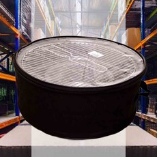 원형 바베큐 그릴가방 조리도구 캠핑화로 고기불판 석쇠불판 야외용불판 주방소품